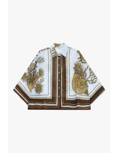 Camisa Oversize com Estampa de Motivo Marinho e Manga Ampla Dixie 2