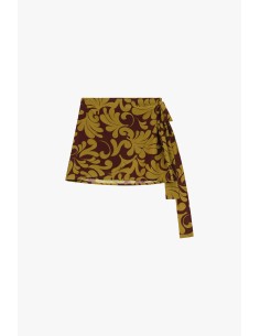 Saia curta estampada com laço lateral Dixie 2