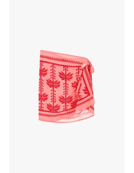 Saia curta envelope com estampado floral Dixie