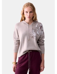 Camisola jacquard com capuz liu Jo