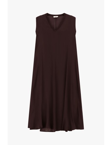 Vestido midi evasê sem mangas com decote em V Dixie