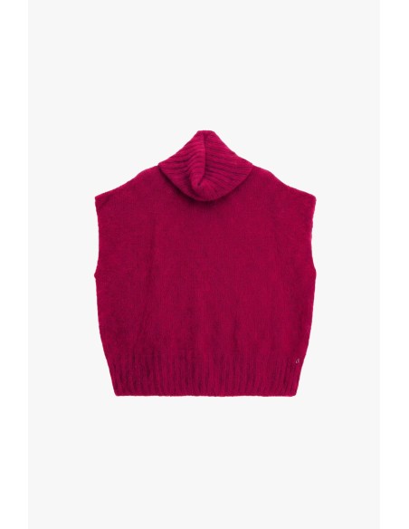 Camisola sem mangas com gola alta corte solto Dixie