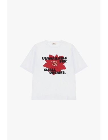 T-shirt de gola redonda com estampado floral e frase frontal Dixie