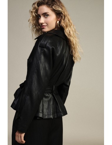 Trench coat curto com cinto e lapelas Dixie