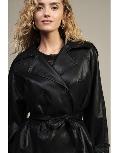 Trench Coat Curto com Cinto e Revers Dixie