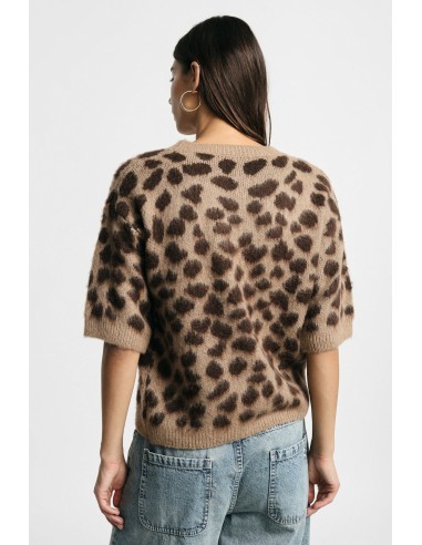 Camisola com estampa animal e mangas até ao cotovelo Please