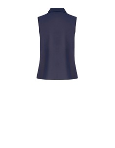 Blusa ajustada em georgette com cravatinha e detalhe de joia Rinascimento 2