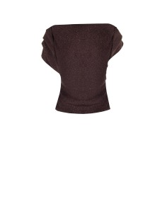 Top em lurex com efeito glitter franzido nas laterais Rinascimento 2