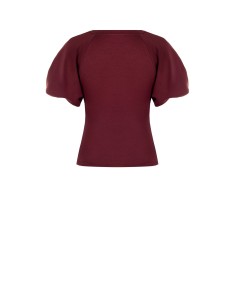 Top acinturado em neoprene com mangas balão Rinascimento 2