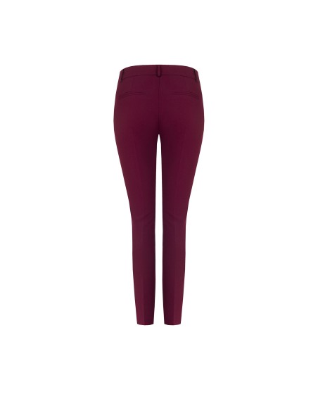 Calças skinny em scuba crepe com botão coordenado Rinascimento