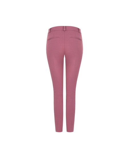 Calças skinny em scuba crepe com botão a condizer Rinascimento