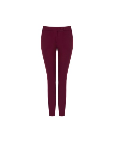 Calças skinny em scuba crepe com botão coordenado Rinascimento