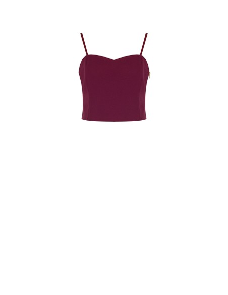 Top bustier curto em tecido técnico Rinascimento