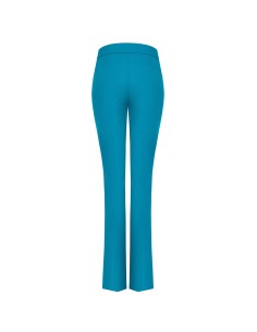 Calças flare em scuba crepe com faixa na cintura Rinascimento 2