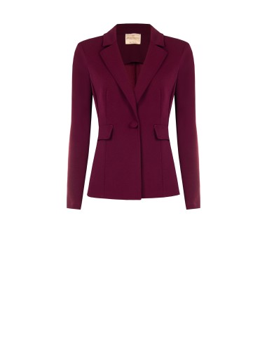 Blazer Cintado em Scuba Crepe com Botão a Condizer Rinascimento