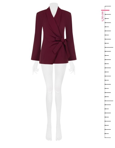 Blazer transpassado em tecido cady Rinascimento