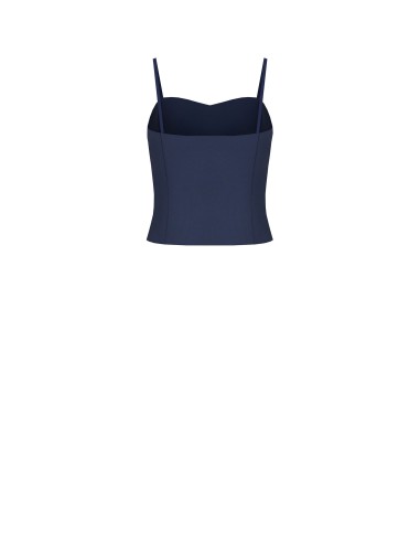 Top curto bustier em tecido cadi Rinascimento