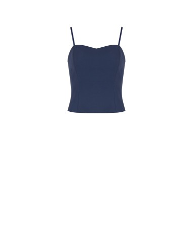 Crop Top Bustier em tecido cady Rinascimento