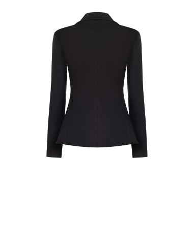 Blazer curto cintado em Punto Milano Rinascimento