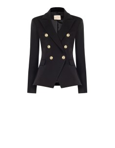 Blazer Curto Cintado em Ponto Milano Rinascimento