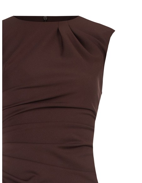 Vestido Tubinho Drapeado Em Ponto Milano Rinascimento