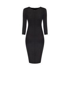 Vestido Tubinho em Punto Milano com Franzido Lateral e Mangas 3/4 Rinascimento 2