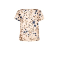 Blusa ampla e fluida em cetim floral Rinascimento 2