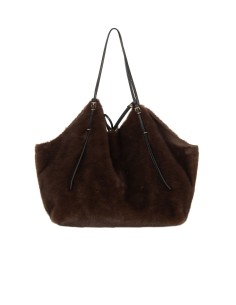 Maxi bolsa shopper em pelo sintético maculado com pochette interna Rinascimento 2