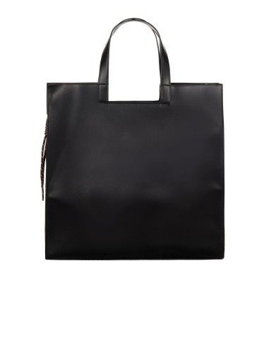 Maxi Mala Shopper em Pele Sintética com Alça Removível e Pendentes Decorativos Rinascimento