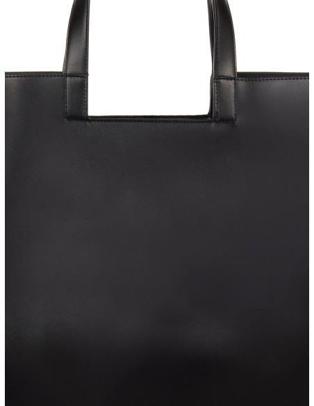 Maxi mala shopper em pele sintética com alça removível e pendentes decorativos Rinascimento