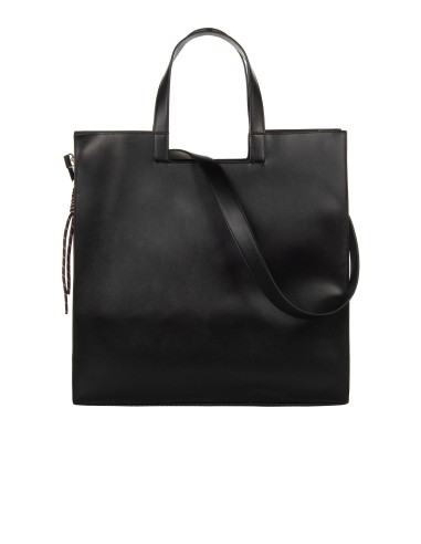 Maxi Mala Shopper Em Pele Sintética Com Alça Removível E Pendentes Decorativos Rinascimento