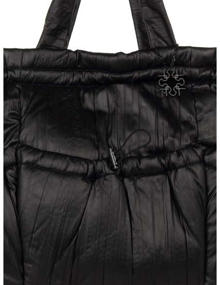 Mala shopper com efeito acolchoado tipo plumas Rinascimento