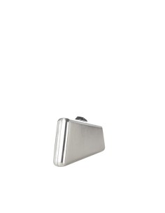 Pochette rígida em formato trapezoidal em pele sintética metalizada com alça de corrente Rinascimento 2