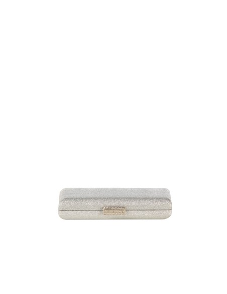 Pochette Rígida com Fecho em Glitter e Alça de Corrente Rinascimento
