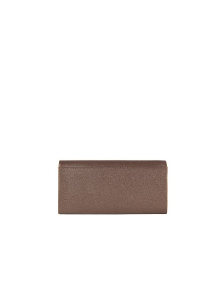 Pochette rígida com glitter, detalhe em metal e alça de corrente Rinascimento