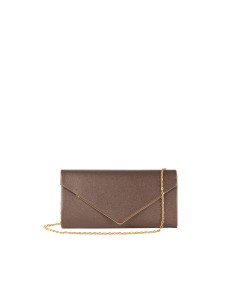 Clutch Rígida com Glitter, Detalhe em Metal e Alça de Corrente Rinascimento