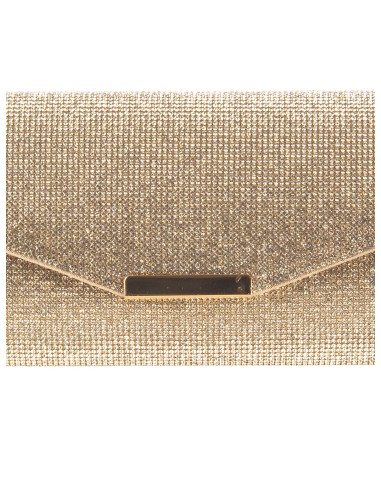 Clutch revestida de strass com alça de corrente Rinascimento