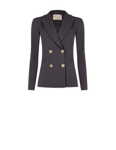 Blazer de abotoamento duplo em scuba crepe Rinascimento