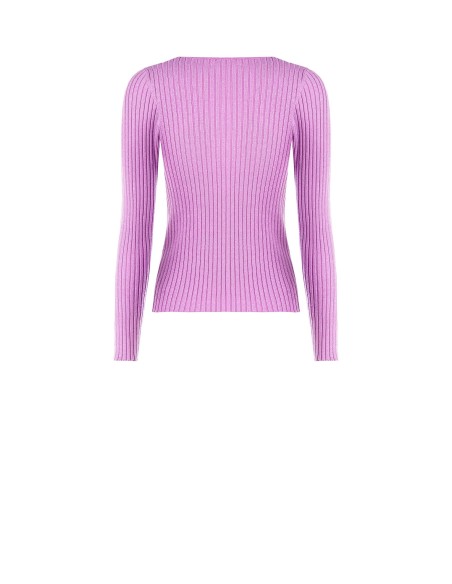 Camisola Justa Canelada com Lurex e Placa com Logótipo RR Rinascimento