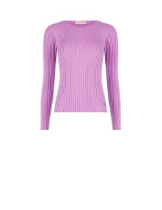 Camisola Justa Canelada com Lurex e Plaqueta com Logótipo RR Rinascimento