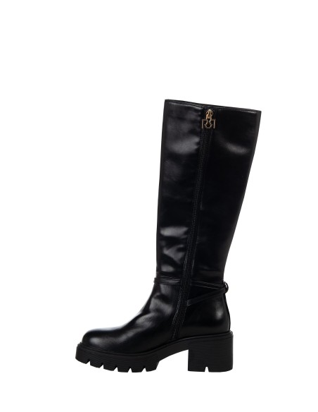 Botas Chunky com Tira Cruzada e Placa com Logótipo Rr Rinascimento
