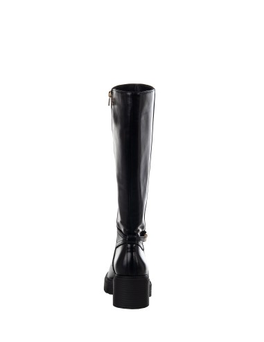 Botas chunky com tira cruzada e placa com logótipo Rr Rinascimento