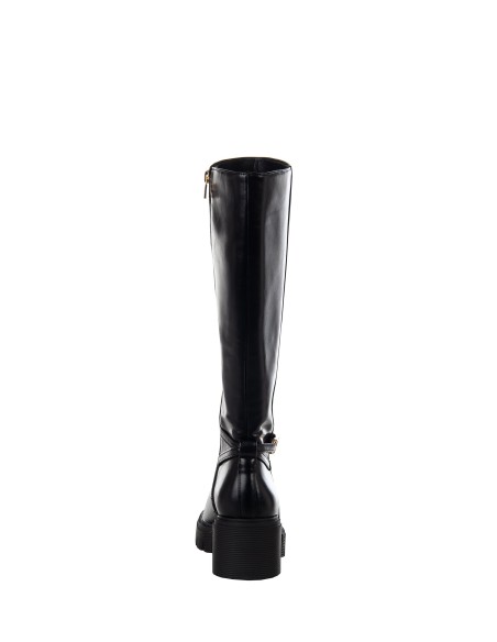 Botas chunky com tira cruzada e placa com logótipo Rr Rinascimento