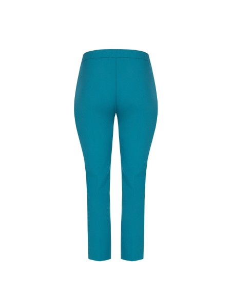 Calças Curvy Retas em Scuba Crepe com Elástico atrás Rinascimento Curvy