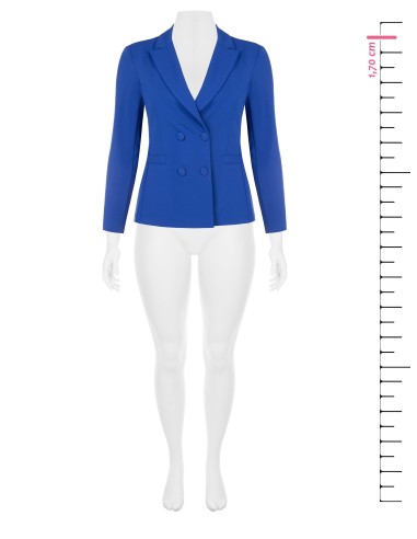 Blazer Curvy Cinturado em Scuba Crepe com Botões Coordenados Rinascimento Curvy
