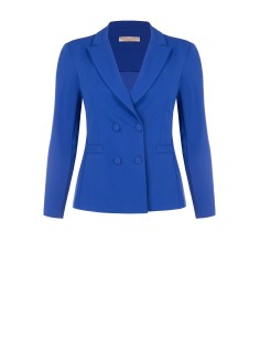 Blazer Curvy Acinturado Em Scuba Crepe Com Botões Coordenados Rinascimento Curvy