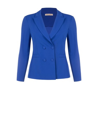 Blazer Curvy Acinturado Em Scuba Crepe Com Botões Coordenados Rinascimento Curvy