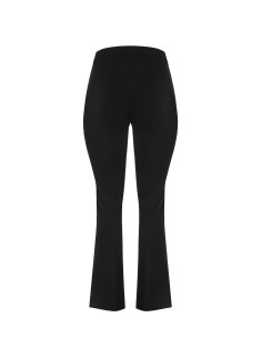 Calças Curvy Flare em scuba crepe com elástico atrás e zíper lateral Rinascimento Curvy 2