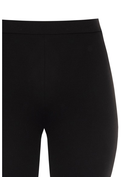 Calças Curvy Flare em scuba crepe com elástico atrás e fecho lateral Rinascimento Curvy