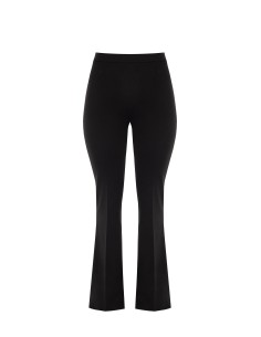 Calças Curvy Flare em scuba crepe com elástico atrás e zíper lateral Rinascimento Curvy